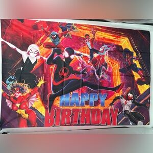 Spider Man Happy Birthday Backdrop/Banner 3x5FT